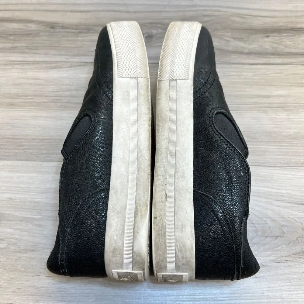 ASH Women's‎ Size 40 US 9 Jungle Black Platform Slip-On Sneakers Shoes Leather